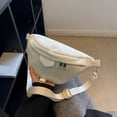thumbnail image 4 of Bolsa Moda Fanny Pack Pana PU Crossbody para compras en la calle (Beige) Likrtyny  Para Estrenar, 4 of 9