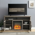 thumbnail image 4 of Walker Edison Traditional 2 Door Fireplace TV Stand for TVs up to 65", Grey Wash, 4 of 10