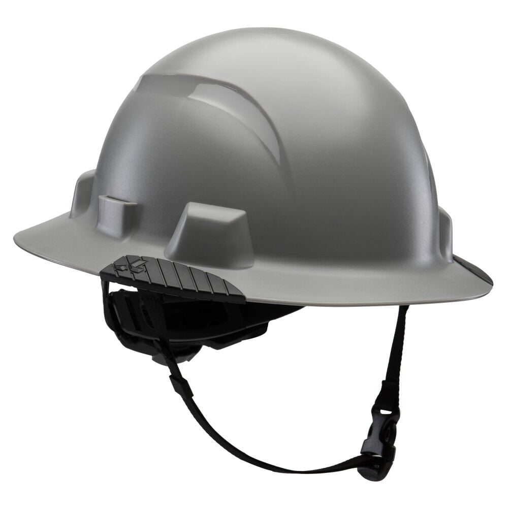 Lift Safety Idax Full Brim - Non-Vented Hard Hat, Gray