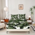 thumbnail image 2 of Manfei Minimalism Camouflage Fitted Sheet Full, Old Fashion Camo Bed Set, Camo Multi, 3-Piece, 1 Fitted Sheet and 2 Pillowcases, 2 of 6