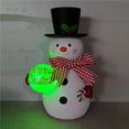 thumbnail image 4 of Injueey Muñeco de nieve, adorno colorido luminoso, iluminación de escritorio pintada de Navidad, regalo reutilizable, figuritas artesanales Kits de decoración para fiestas, 4 of 6