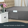 Deep Pocket 18 inch,Fitted Sheet, Queen Gray