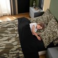 thumbnail image 4 of Manfei Retro Camouflage King Bedding, Old Fashion Camo King Bed in a Bag, Olive Green, Black Reversible, 7 Pieces, 4 of 6
