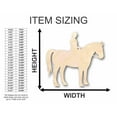 thumbnail image 2 of Unfinished Wood Horse Riding Shape - Sport - Animal - Craft - up to 46" DIY 18" / 1/4", 2 of 3