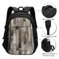 thumbnail image 5 of Defioc Wooden Texture for Travel Backpack for Women,15.6 inch Laptop Backpack Carry On Backpack Personal Item Travel Bag Daypack for School Weekender Business Trip, 5 of 7