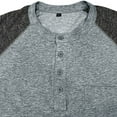 thumbnail image 5 of Hinvhai Men's Henley Knit Sweater Long Sleeve Soft Pullover Shirt with Chest Pocket Gray 4(M), 5 of 6