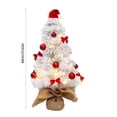 thumbnail image 3 of Christmas Decorations Mini Christmas Tree 23.6 Inch/60cm White Flocked Christmas Tree Lighted Desktop Small Christmas Tree Ornament Christmas Decoration With Pendants Christmas Tree, 3 of 7