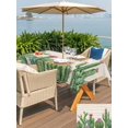 thumbnail image 5 of Outdoor Tablecloth with Umbrella Hole for Patio/Picnic/Party/Camping, Green Cactus Tropical Waterproof Table Cloth Rectangle Table Cover Washable, Summer Vintage Botanical (60"x 120"), 5 of 8
