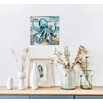 thumbnail image 4 of Blue Watercolor Octopus Canvas Art - Modern Wall Decor for Home, 12 x, 4 of 5