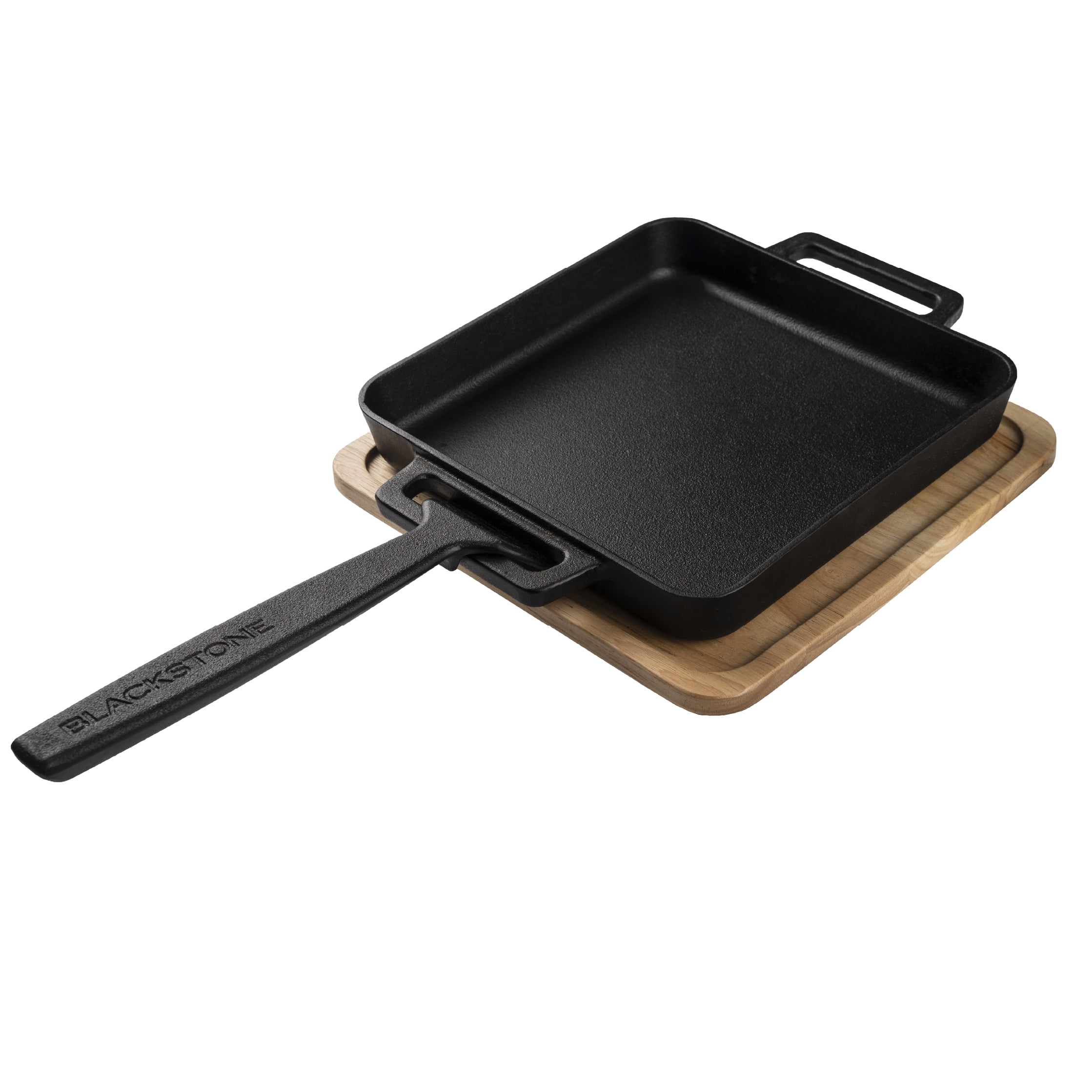 Blackstone Cast Iron Deep Dish Pizza Kit with Removable Handle and Wood Trivet
