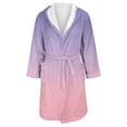 thumbnail image 4 of MEICHEN Plush Robes for Women Women's Fleece Plush Robe Long Warm Plush Bathrobe Loungewear Jacket Printed Comfort Robe Women's Robes, 4 of 5