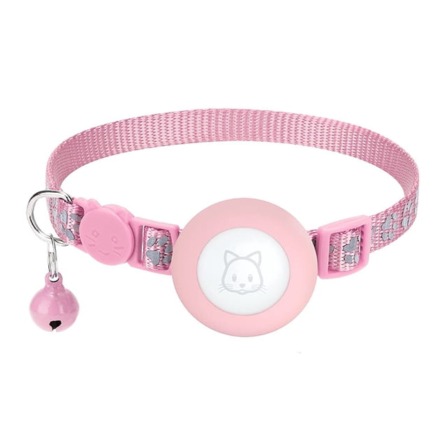 Collar de gato para cachorros de mascotas pequeñas, compatible con correa de nailon reflectante suave y duradera