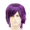 thumbnail image 2 of Onedor 12 Inch Short Straight Men Hair Wig Colored Cosplay Wig Heat Friendly Party Costume Unisex Wig, 2 of 4