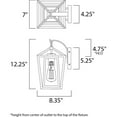 thumbnail image 5 of 3173CLBK Maxim Lighting Artisan 1-Light Small Outdoor Wall Mount, 5 of 6