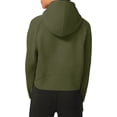 thumbnail image 3 of Womens Hoodies Fleece Lined Collar Pullover 1/2 Zipper Sweatshirts Long Sleeve Crop Tops Sweater Thumb Hole, 3 of 10