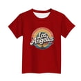 thumbnail image 4 of NAISIBABY Girls Graphic Tees 10T, Short Sleeve Fashion Casual Tees Crew Neck Kids Summer Tops Clothes Red, 4 of 5