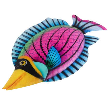 Raindrops Purple Iron Fish Wall Decor for Contemporary Home Decoration Easy to Hang Indoors and Outdoors 7.5 Inches