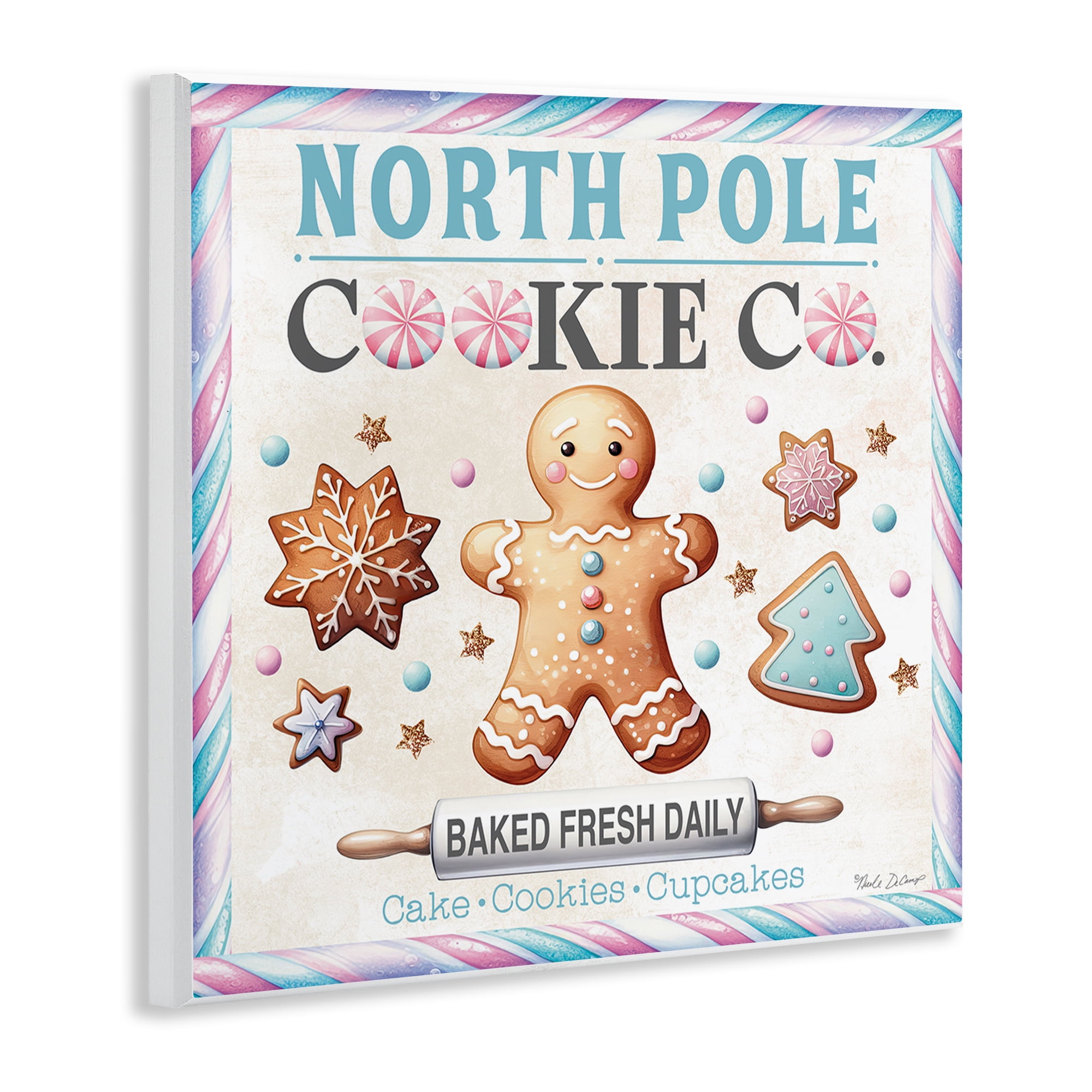 Stupell Industries Gingerbread Cookie Co Holiday Painting Unframed Art Prints Wall Art, 12 x 12