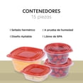 thumbnail image 3 of Juego de Contenedores Toppers de Plástico 15 Piezas COLORCONT15 ColorHome rojo, 3 of 7