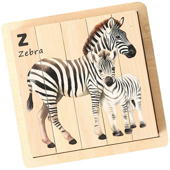 Ruiboury Preschool Educational Puzzles Boards Toys Fun Animal Puzzle Game Featuring Giraffe Zebra Lion Animal Puzzle Toy And Lion