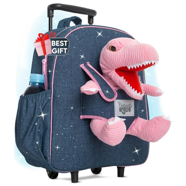Mochila Rolling Backpack Naturally KIDS con forma de dinosaurio para niños