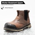 thumbnail image 4 of NORTIV 8 Slip-on Steel Toe Work Boots for Men Waterproof Safety Construction Boots, 4 of 7