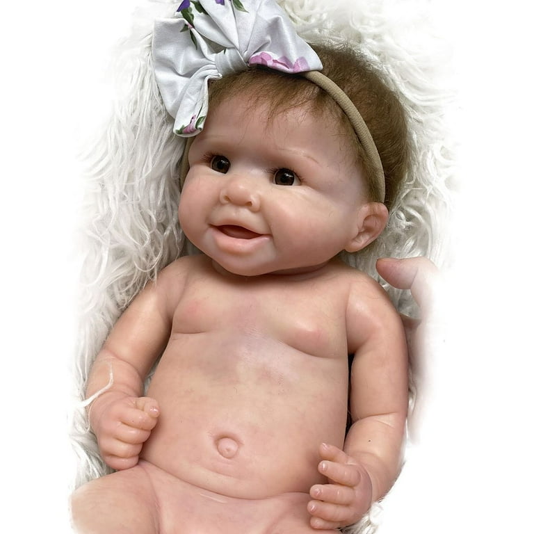Adolly Collection Reborn Baby Dolls Full Body Silicone Girl, 20 Inch  Washable Soft Lifelike Baby Doll with Eyes Open Mohair That Look Real, No  Skeleton Inside Name Rita 
