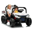 thumbnail image 1 of CazToi 24V 4WD Kids Dump Truck Remote Control All Terrain 2 Seater Ride On Car, 1 of 8