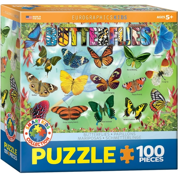 Garden Butterflies 100-Piece Puzzle