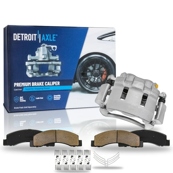 Detroit Axle - Front Ceramic Pads Right Brake Caliper Replacement for 1999-2004 Ford Excursion F-250 F-350 Super Duty