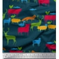 thumbnail image 1 of Soimoi Cotton Voile Fabric Birds & Animals Hand Drawn Print Fabric by the Yard 42 Inch Wide, 1 of 1