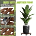thumbnail image 2 of urorentea 2 Pack 16inch Wooden Plant Caddy with 5 Wheels, Rolling Plant Stand with 360° Caster Wheels, Thicken Wood Plant Dolly for Indoor Outdoor, Round Plant Rollers Tray for Large Plants & Pots, 2 of 7