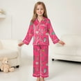 thumbnail image 2 of Gubotare Big Girl Christmas Pajamas Pullover Pajama Shirt & Pajama Pants Sleep Set Toddler to Little Kid Size 13-14 (Hot Pink,13-14 Years), 2 of 9