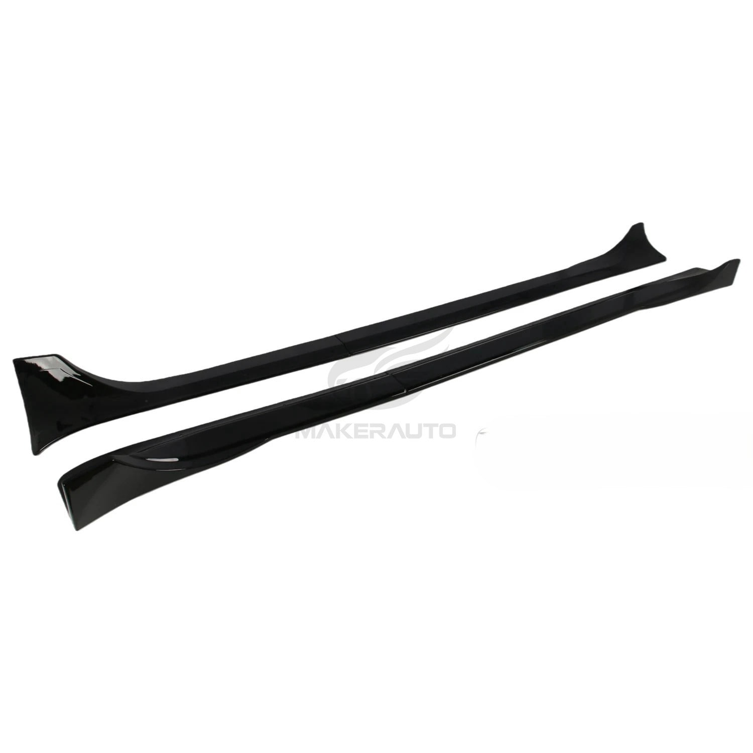 Pair Gloss Black Side Skirt Extension Rocker Panels for 2025+ Tesla Model Y