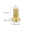 thumbnail image 2 of Uxcell M4x8mm Brass Machine Screws, Phillips Pan Head Fastener Bolts 36 Pack, 2 of 5