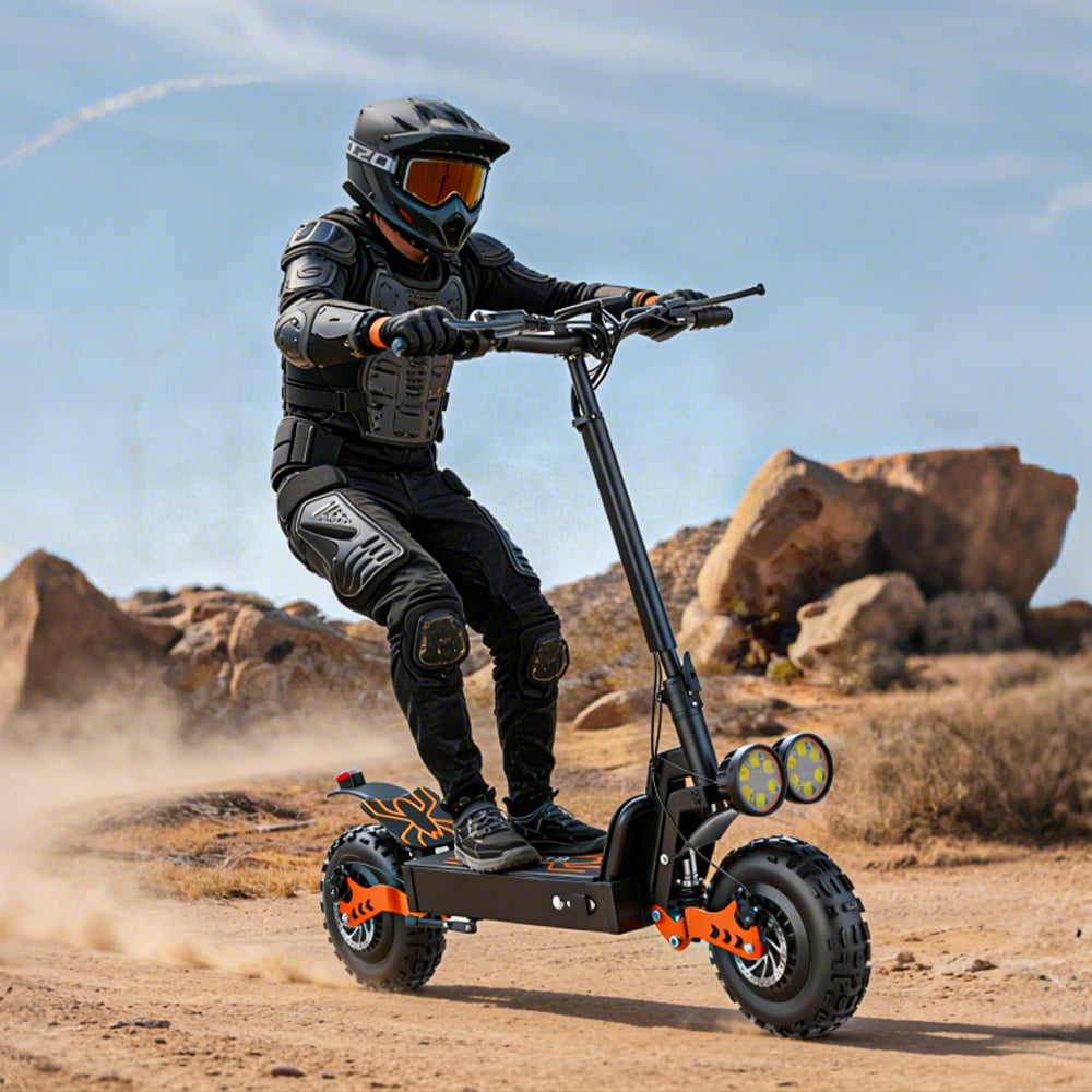 AZHAR GT28 3000W Electric Scooter for Adults,Top Speed 35MPH Fast Electric Scooter, 50Miles Long Range Commuting E-Scooter with 11" Off Road Tires, Full Suspension