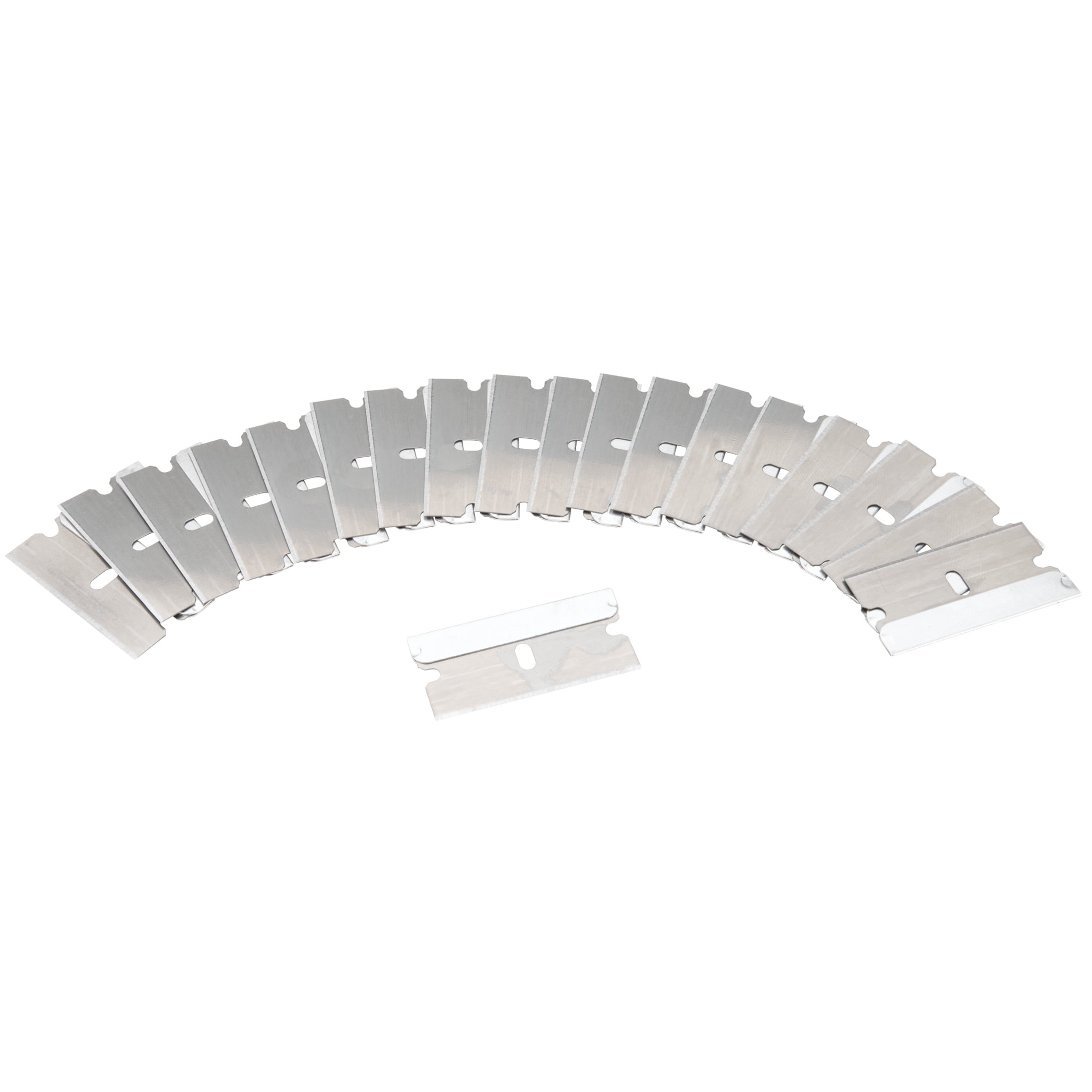 Performance Tool 20412 100 Pack of Single Edge Steel Razor Blades - Carbon Steel, Utility Blades, Storage Box