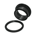 thumbnail image 2 of Black Acrylic Double Flared Screw Fit Eyelet Tunnel Ear Plugs - 8 Gauge to 3/4", 2 of 3