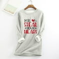 thumbnail image 1 of Qertyioot 2024 Womens Spring Winter Shirt Fall/ Oversized Printed Top With Thickened And Plush Insulation And A Snug Base Valentine's Day Tops, 1 of 3