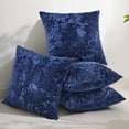 thumbnail image 3 of Home Soft Things Crushed Velvet 4 Piece Throw Pillow Cover Set - Blue - 20" x 20", 3 of 8