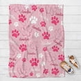 thumbnail image 2 of Personalized Dog Blankets Dog Paw Print Blanket Puppy Blanket 50"x40" for, 2 of 8
