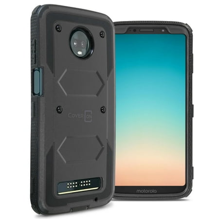 CoverON Motorola Moto Z3 Play / Moto Z3 Case, Tank Series Hard Protective Armor Phone Cover