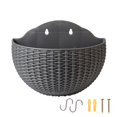 thumbnail image 4 of 2 uds macetero de pared colgador de riego automático soportes de jarrón cesta para interior exterior balcón dormitorio sala de estar regalo boda Rosa Argenta Gris CUTICAT Jardinera colgante, 4 of 8