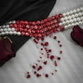 thumbnail image 4 of SIfdSeng Collier Ras-du-Cou de Fête à Perles Imitation Goutte Style Gothique Perles Teintes Gouttes Créatives Collier Ras-du-Cou à Pompons, 4 of 8