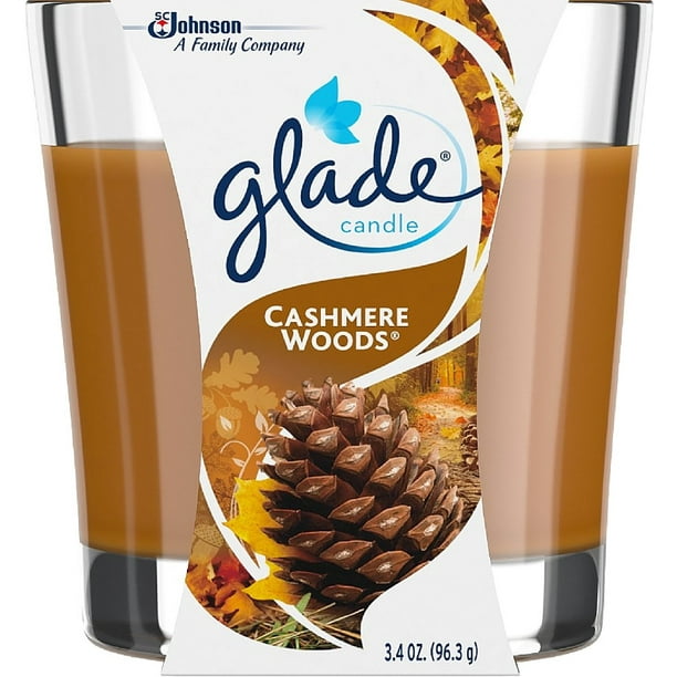 GLADE Air Freshener Candle, Cashmere Woods 3.4 oz (Pack of 4) Walmart