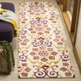 thumbnail image 2 of SAFAVIEH Suzani Selwyn Geometric Floral Wool Area Rug, Ivory/Rust, 5' x 8', 2 of 6