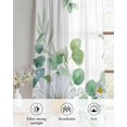 thumbnail image 6 of Eucalyptus Leaves Sheer Curtains 39 Inch Length 2 Panels Set for Living Room/Bedroom, Daisy Spring Floral Botanical Watercolor Kitchen Curtains Grommet Curtains Window Treatments 27.5"x39"x2, 6 of 7