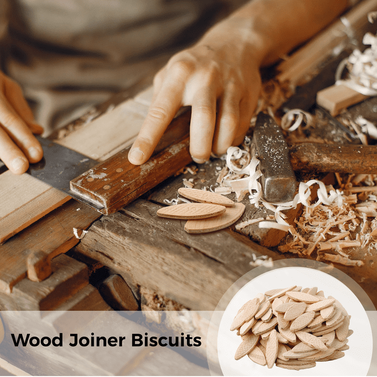 300pcs Wood Biscuits, Beech Wooden Board Stitching Biscuit Tenons, Wood Joining Biscuits Wood Board Docking Tool for Crafting Woodworking, 0#10#20#