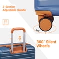 thumbnail image 6 of Hardside Luggage Sets 3 Piece, Hardshell Suitcase TSA Lock Spinner Wheel with Travel Duffle Bag and 4 Packing Cube.Blue, 6 of 9