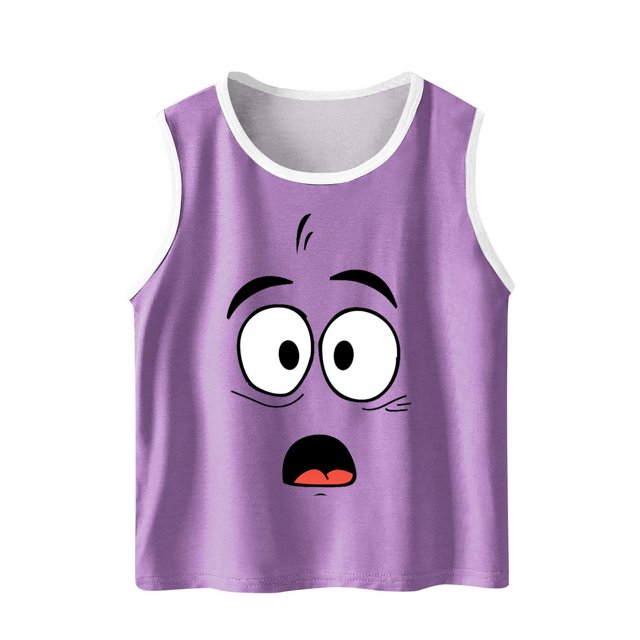 VEKDONE Tout-Petits Enfants Garçons et Mode Mignon Dégradé Imprimé Doux Sans Manches Bas Camisole